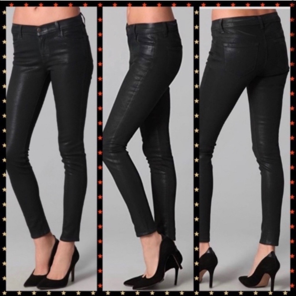 J brand coat steal black jeans